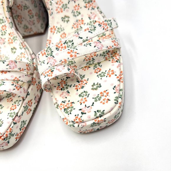 Katy Perry Size 9 The Meadow White Pink Floral Chunky Block Heel Sandals Shoes - Picture 5 of 15